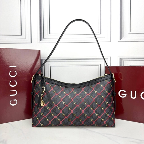 Gucci сумка женские канва натуральная кожа черные люкс 657702AI