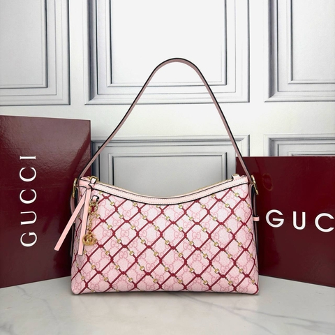 Gucci сумка женские канва натуральная кожа розовые люкс 190334YY