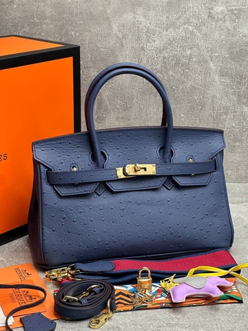 Hermes сумка женские натуральная кожа синие люкс 232554VH