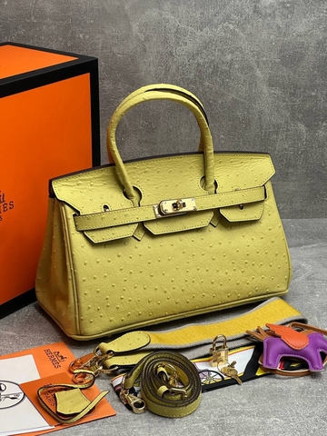 Hermes сумка женские натуральная кожа желтые люкс 715838PD