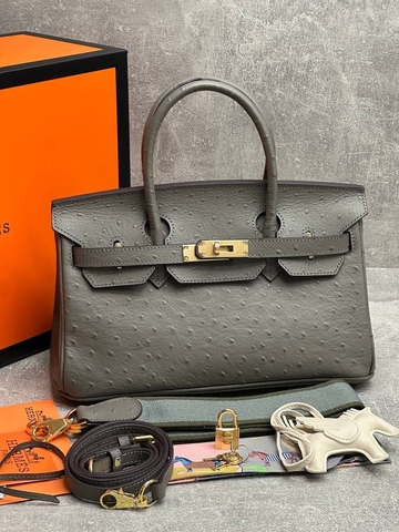 Hermes сумка женские натуральная кожа серые люкс 307579SS