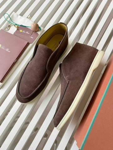 Loro Piana лоферы мужские натуральная замша зимние весенние / осенние коричневые премиум 228905ON