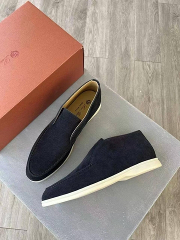 Loro Piana лоферы мужские натуральная замша зимние весенние / осенние графитовые премиум 639615WH