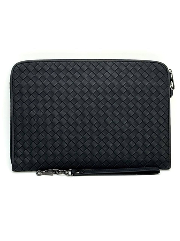 Bottega Veneta клатч мужские натуральная кожа черные люкс 455959JW