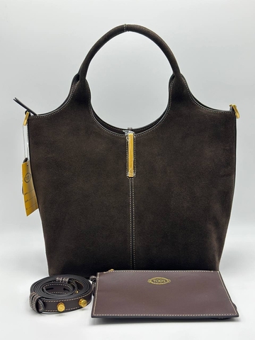 Tod’s сумка женские натуральная замша коричневые люкс 269150PC