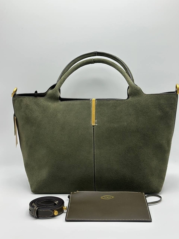 Tod’s сумка женские натуральная замша зеленые люкс 856991UH