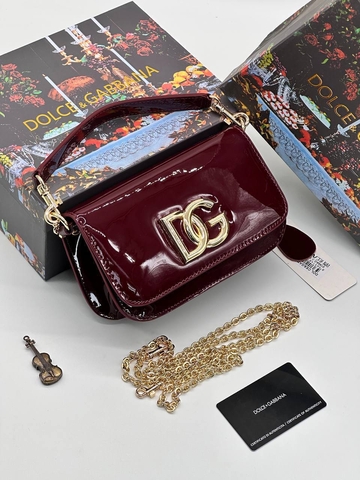 Dolce & Gabbana сумка женские натуральная кожа бордовые люкс 544559TH
