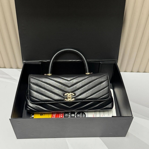 Chanel сумка женские натуральная кожа черные люкс 183014LE