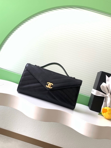 Chanel сумка женские натуральная кожа черные премиум 969254BB