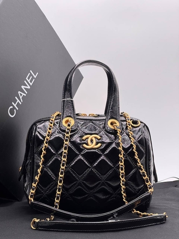 Chanel сумка женские натуральная кожа черные люкс 177082KY