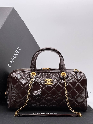 Chanel сумка женские натуральная кожа бордовые люкс 727499FM