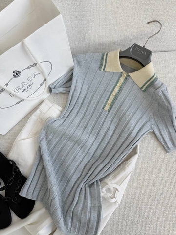 Prada поло женские голубые серые премиум 984300CF