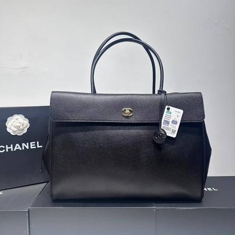 Chanel сумка женские натуральная кожа черные премиум 610985VG