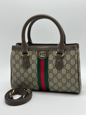 Gucci сумка женские канва натуральная кожа коричневые люкс 939687PS