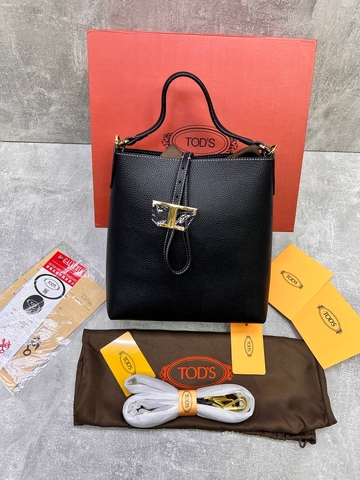 Tod’s сумка женские натуральная кожа черные люкс 670060II