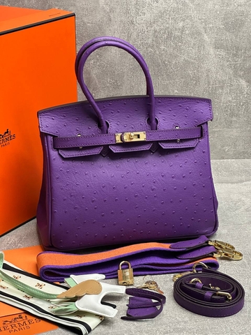 Hermes сумка женские натуральная кожа фиолетовые люкс 410251MH