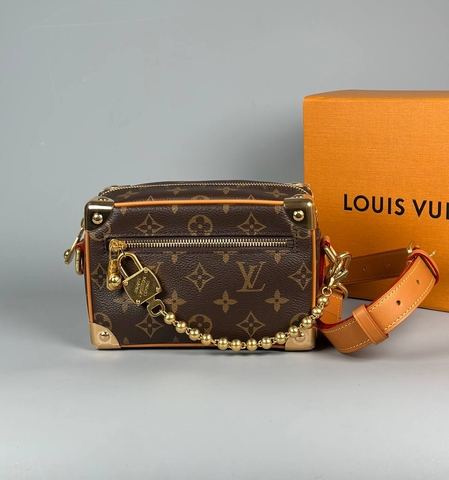 Louis Vuitton Mini Soft Trunk сумка женские канва натуральная кожа коричневые премиум 769182VR