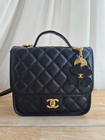 Chanel сумка-рюкзак женские натуральная кожа черные люкс 959078NE