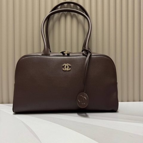 Chanel сумка женские натуральная кожа коричневые люкс 130241QH