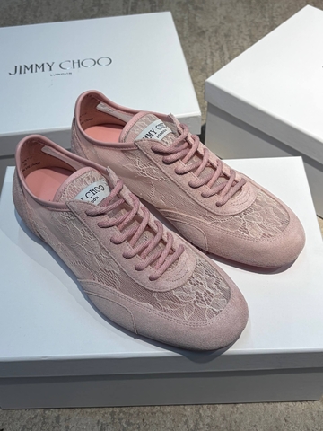 Jimmy Choo кроссовки женские текстиль натуральная замша летние весенние / осенние розовые премиум 951494FU