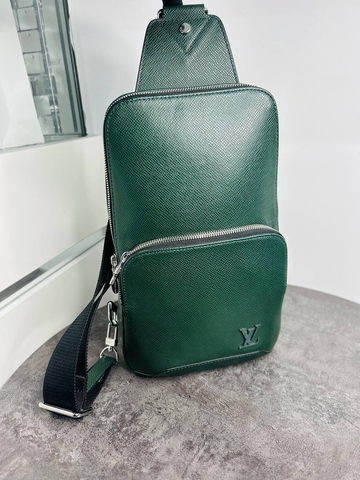 Louis Vuitton рюкзак мужские натуральная кожа зеленые премиум 348393EX