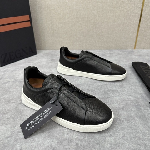 Ermenegildo Zegna кроссовки мужские натуральная кожа весенние / осенние черные люкс 119689DK