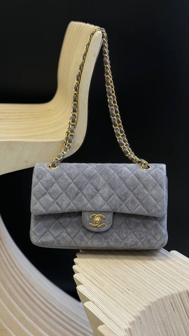 Chanel Boy сумка женские натуральная замша голубые премиум 291020ZH
