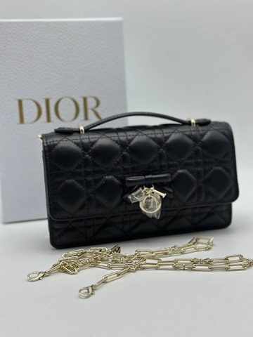Dior сумка женские натуральная кожа черные люкс 536203UV