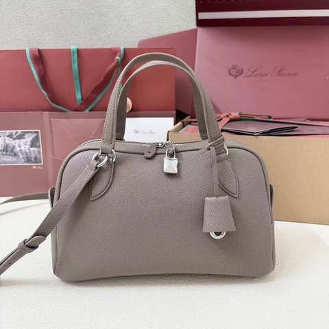 Loro Piana сумка женские натуральная кожа бежевые серые премиум 796769GO