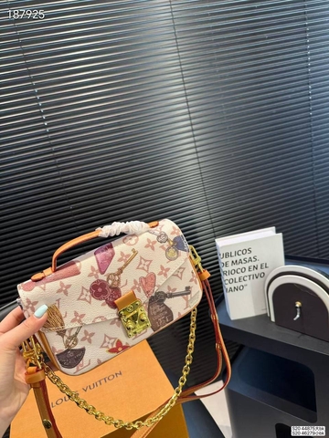 Louis Vuitton сумка женские канва натуральная кожа бежевые микс люкс 331231IL