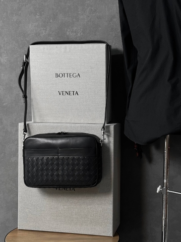 Bottega Veneta сумка мужские натуральная кожа черные премиум 502473CW