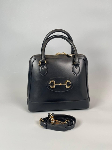 Gucci Horsebit 1955 сумка женские натуральная кожа черные премиум 773127NH