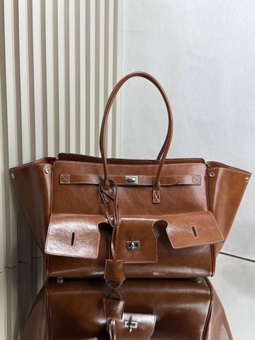 Balenciaga сумка женские натуральная кожа оранжевые люкс 405392DK