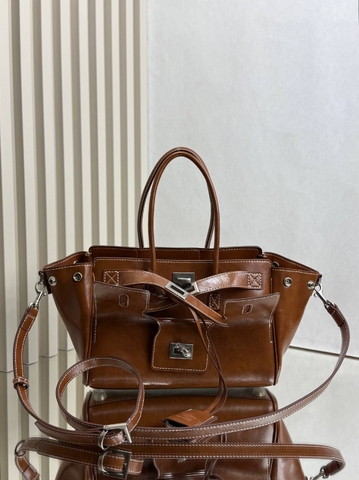 Balenciaga сумка женские натуральная кожа оранжевые люкс 166465SL