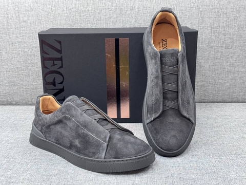 Ermenegildo Zegna кроссовки мужские натуральная замша весенние / осенние серые люкс 913440TV