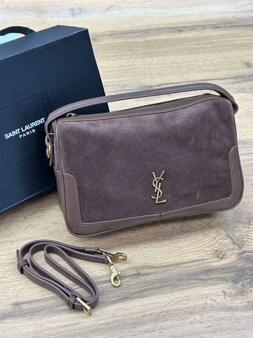 Yves Saint Laurent сумка женские натуральная замша фиолетовые люкс 284561YX