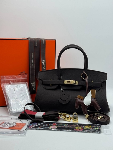 Hermes сумка женские натуральная кожа черные люкс 817740ZP