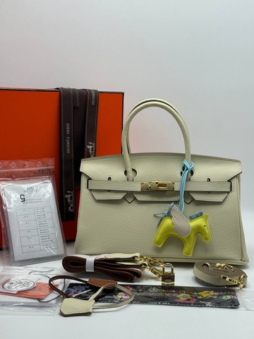 Hermes сумка женские натуральная кожа бежевые люкс 215344SY