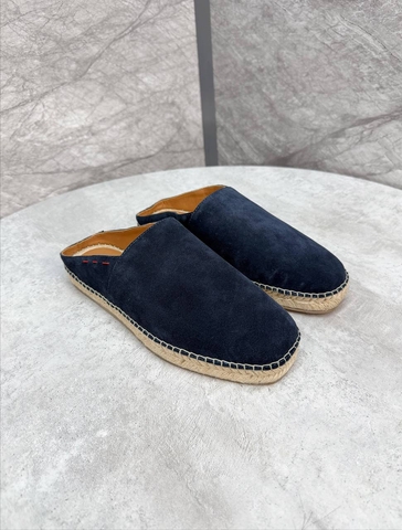 Kiton Suede espadrilles cognac calfskin мюли мужские натуральная замша летние весенние / осенние синие премиум 437764IS