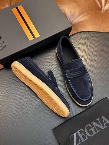Ermenegildo Zegna лоферы мужские натуральная замша весенние / осенние коричневые премиум 260256HT
