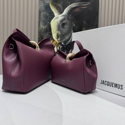 Jacquemus сумка макси женские натуральная кожа бордовые люкс 195943CU