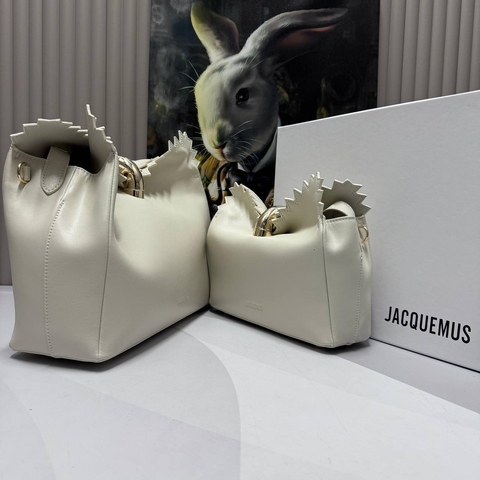 Jacquemus сумка макси женские натуральная кожа белые люкс 275170GJ