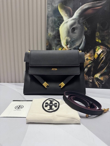 Tory Burch сумка женские натуральная кожа черные люкс 419403AE