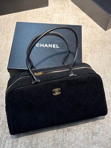 Chanel сумка женские натуральная замша черные премиум 804910QT