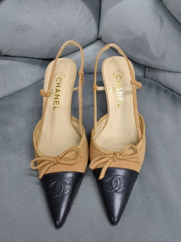 Chanel туфли женские натуральная кожа натуральная замша летние весенние / осенние оранжевые премиум 806651DP