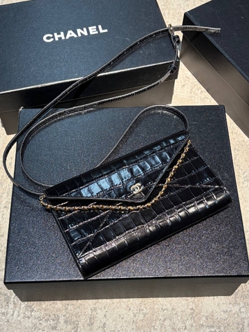 Chanel сумка женские натуральная кожа черные премиум 427080OL