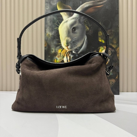 Loewe сумка женские натуральная замша коричневые люкс 274161EW