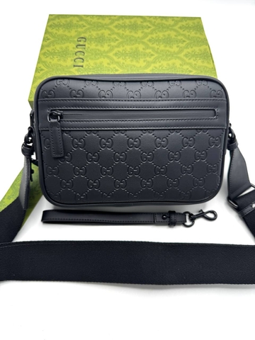 Gucci сумка мужские натуральная кожа черные люкс 211131SD