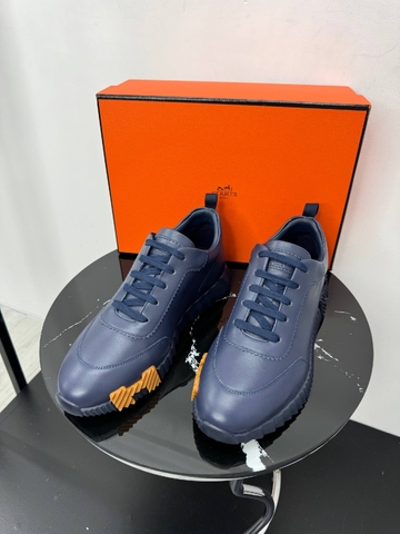 Hermes кроссовки мужские натуральная кожа весенние / осенние синие премиум 644612NA