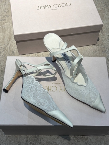 Jimmy Choo туфли женские натуральная кожа текстиль летние весенние / осенние белые премиум 203386OD
